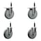 Service Caster 6'' Gray Poly Swivel 3/4'' Expanding Stem Caster Set 2 Total Lock Brakes, 4PK SCC-EXTTL20S614-PPUB-2-S-2-34 - alternate 1